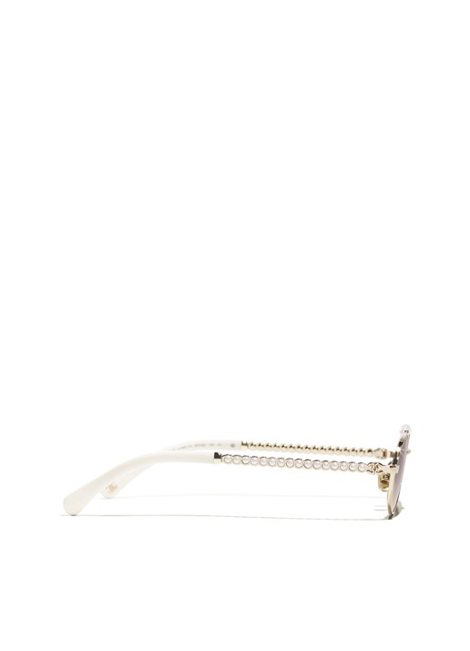 CHANEL OVALE ZONNEBRIL - detail 4 bruin