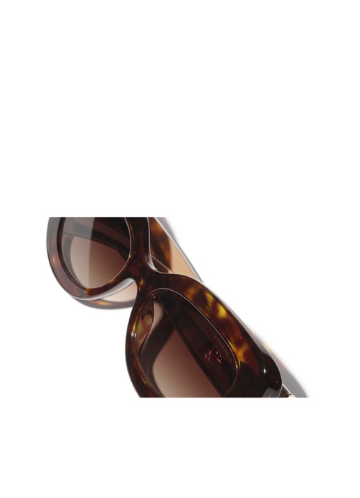 CHANEL OVALE ZONNEBRIL - detail 3 bruin