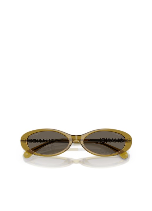 CHANEL OVALE ZONNEBRIL - detail 4 bruin