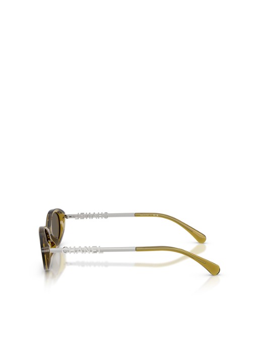 CHANEL OVALE ZONNEBRIL - detail 5 bruin