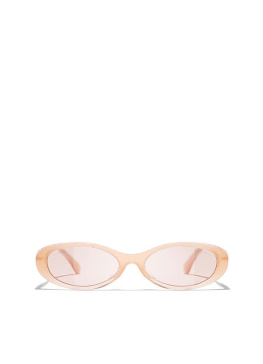 CHANEL OVALE ZONNEBRIL - detail orange
