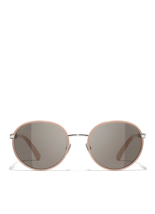 CHANEL PANTO ZONNEBRIL - voorkant 2 beige