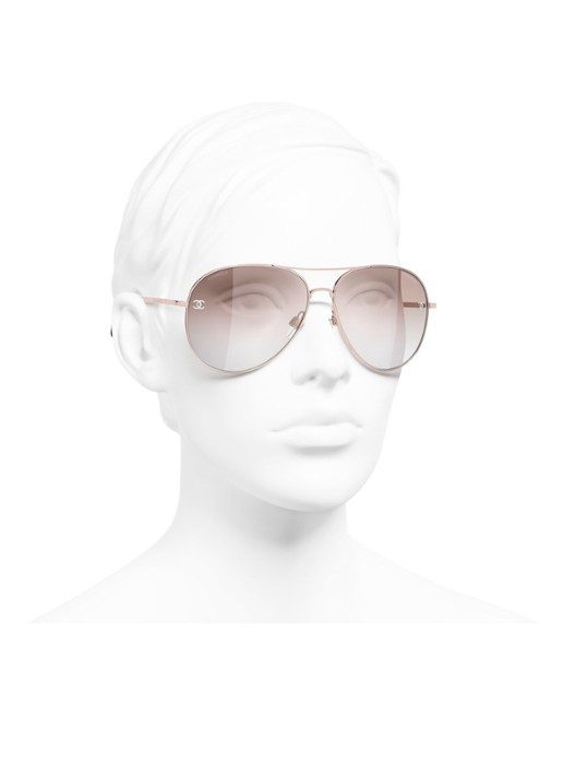 CHANEL PILOTEN ZONNEBRIL - detail 5 roze