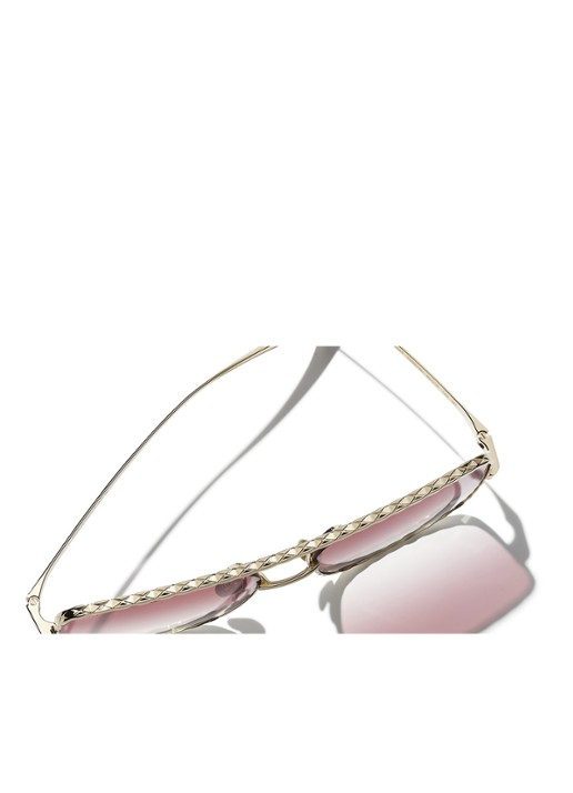 CHANEL PILOTEN ZONNEBRIL - detail 3 goud
