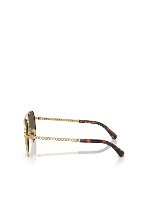 CHANEL PILOTEN ZONNEBRIL - detail 3 goud