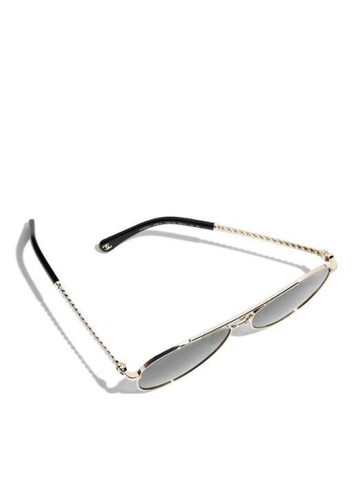 CHANEL PILOTEN ZONNEBRIL - detail 3 grijs