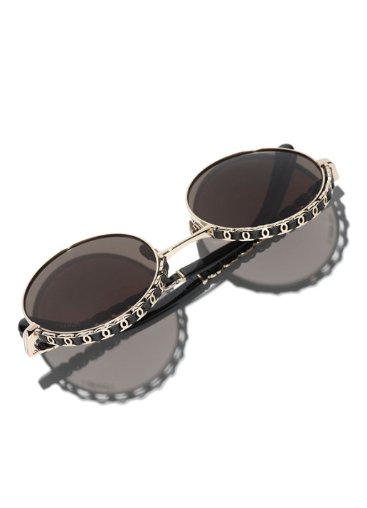 CHANEL RONDE ZONNEBRIL - detail 4 goud
