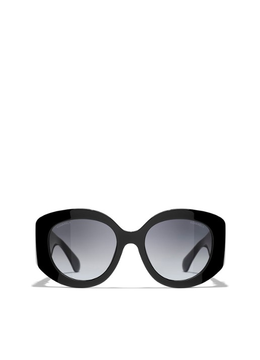 CHANEL RONDE ZONNEBRIL - detail zwart