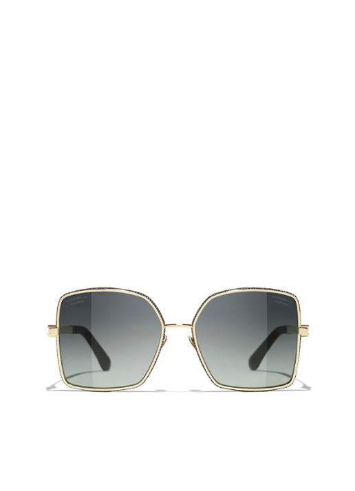 CHANEL VLINDER ZONNEBRIL - detail 2 goud