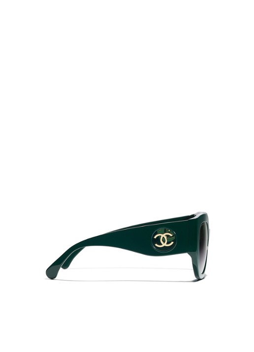 CHANEL VLINDER ZONNEBRIL - detail 2 groen