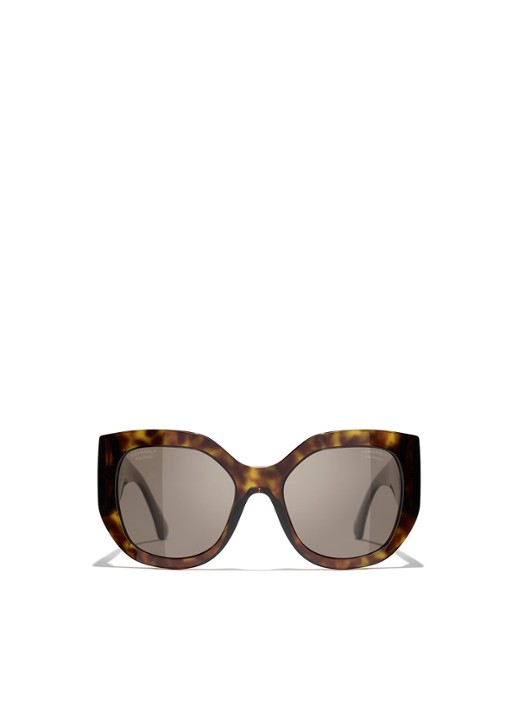 CHANEL VLINDER ZONNEBRIL - detail 2 bruin