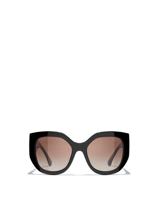 CHANEL VLINDER ZONNEBRIL - detail 2 zwart