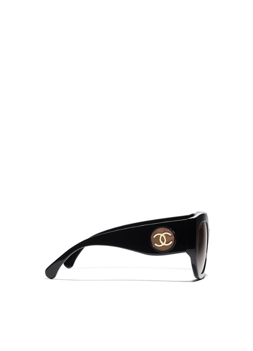 CHANEL VLINDER ZONNEBRIL - detail 3 zwart