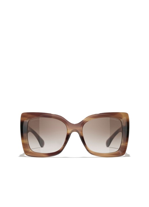 CHANEL VLINDER ZONNEBRIL - detail bruin