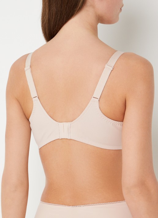 Chantelle Beugel bh met mesh en borduring - achterkant lichtroze