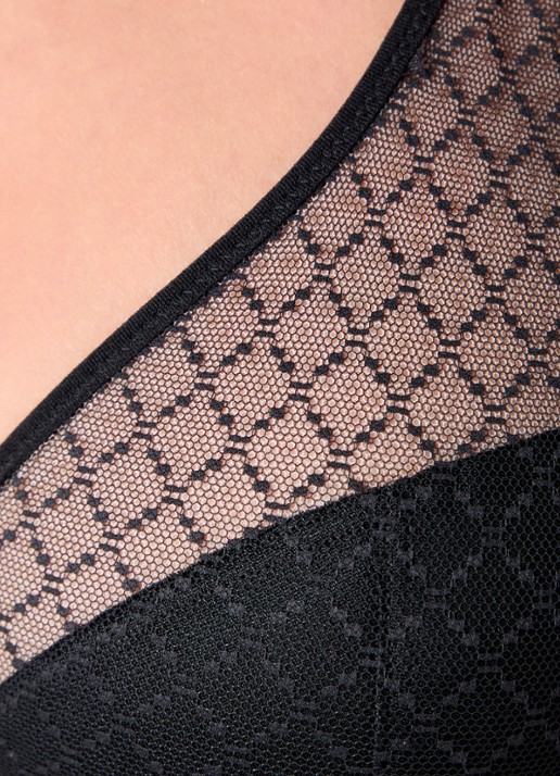 Chantelle Beugel bh met opengewerkt dessin - detail 4 zwart