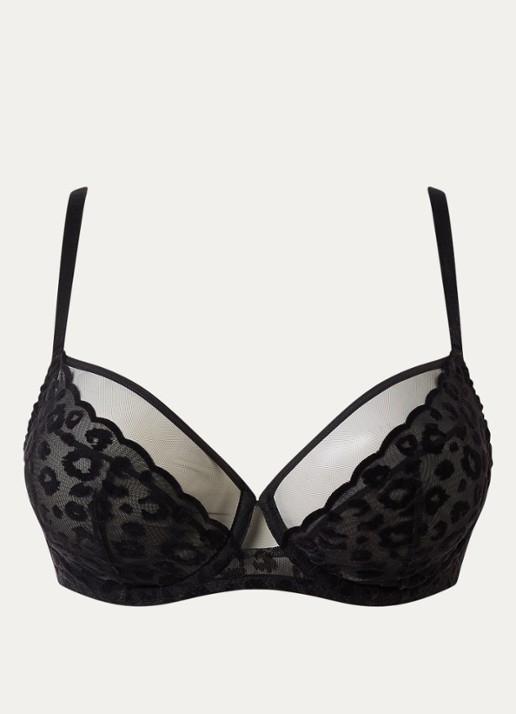 Chantelle Beugel bh van mesh - voorkant 2 zwart