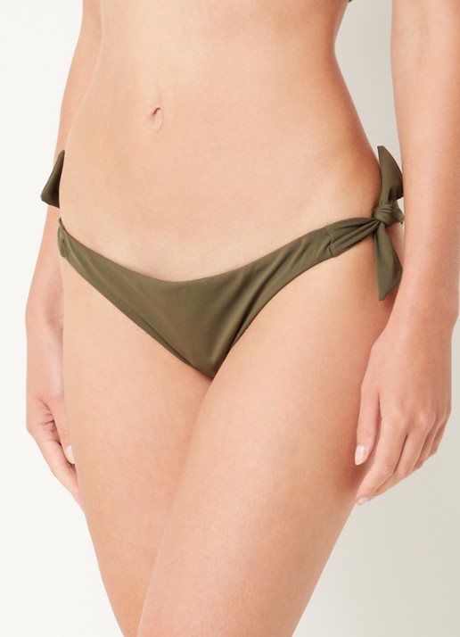 Chantelle Bikinislip met gestrikt detail - voorkant 3 bronsgroen
