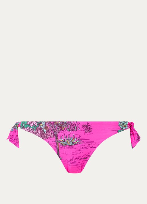 Chantelle Bikinislip met print - voorkant fuchsia