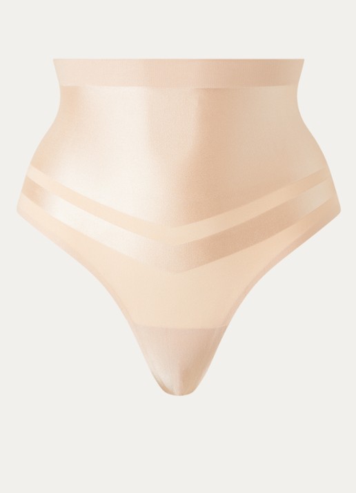 Chantelle Brilliant Shaping high waisted corrigerende string met glanzende finish