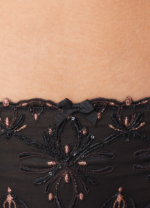 Chantelle Champs Elysees tanga van kant - detail 2 brons