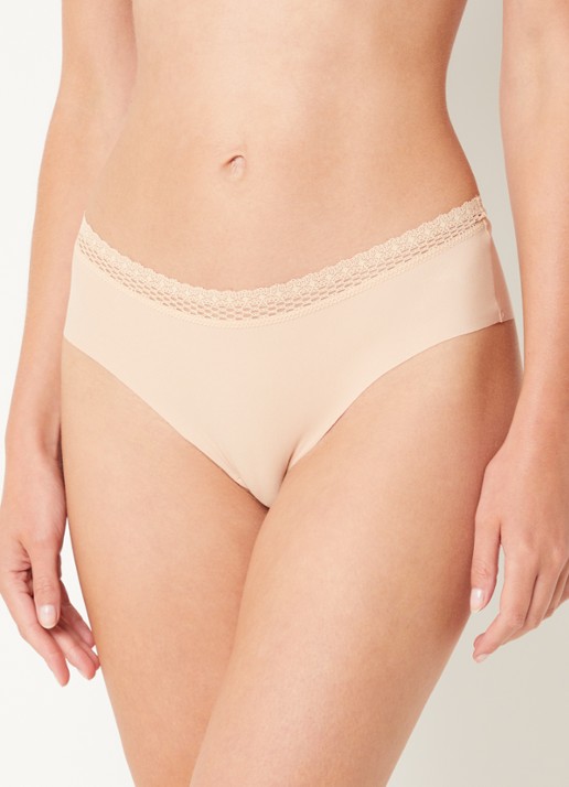 Chantelle Cozy Chic hipster met kant - voorkant 2 oudroze