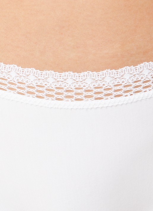 Chantelle Cozy Chic hipster met kant - detail wit