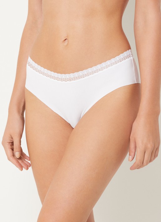 Chantelle Cozy Chic hipster met kant - voorkant 4 wit