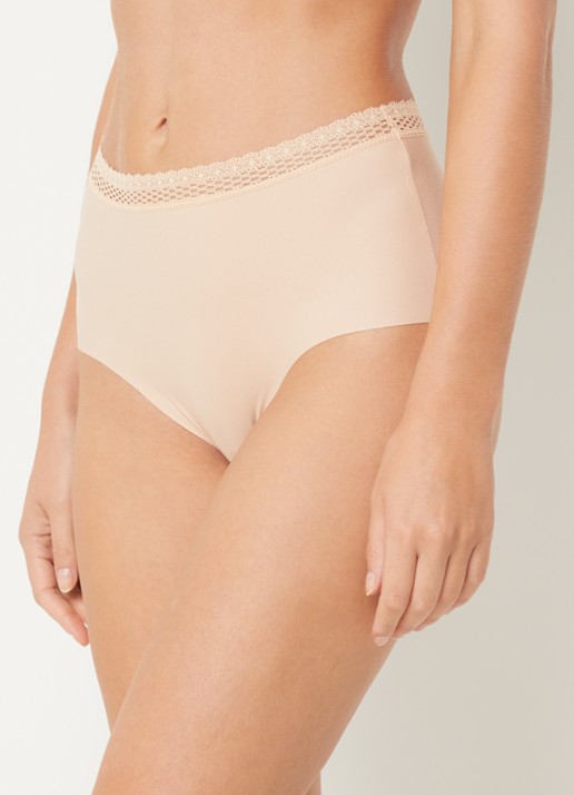 Chantelle Cozy Chic slip met kant - voorkant 4 beige