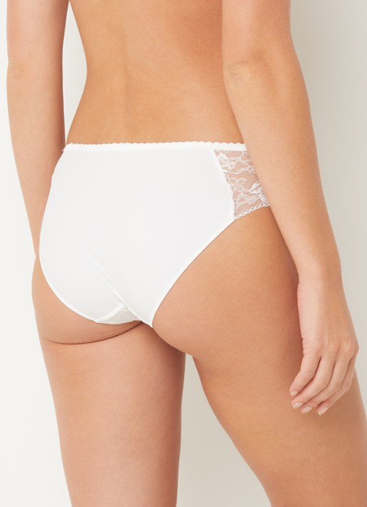 Chantelle Crush high waisted slip met kant - achterkant 3 gebroken wit