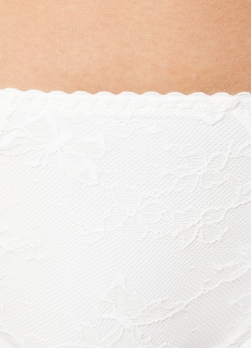 Chantelle Crush high waisted slip met kant - detail 2 gebroken wit