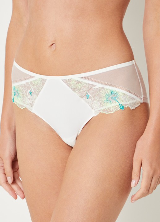 Chantelle Daydream hipster met kant en mesh - voorkant 4 lime