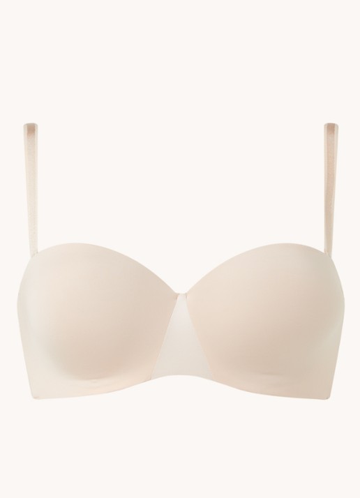 Chantelle Essentials T-shirt bh met push-up en afneembare bandjes - voorkant 3 beige