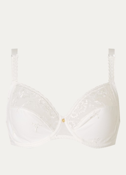 Chantelle Every Curve beugel bh met borduring - voorkant 4 gebroken wit