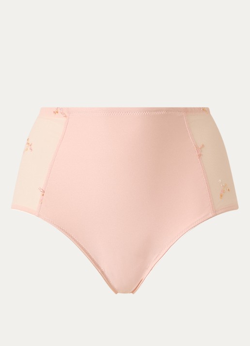 Chantelle Every Curve high waisted slip met borduring - voorkant 2 zalmroze