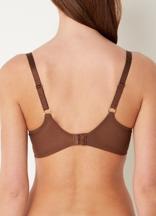 Chantelle Fleurs beugel bh met kant - achterkant 4 bruin