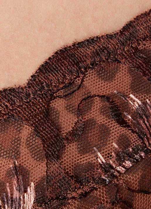 Chantelle Fleurs beugel bh met kant - detail 3 bruin