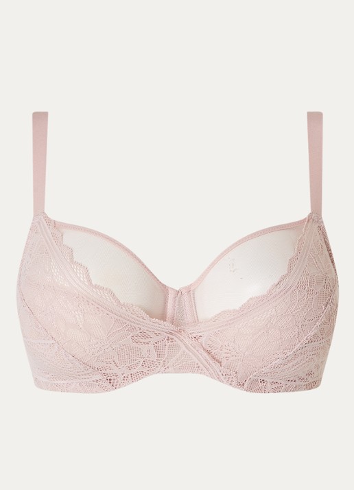 Chantelle Floral Touch beugel bh met kant - voorkant 5 oudroze