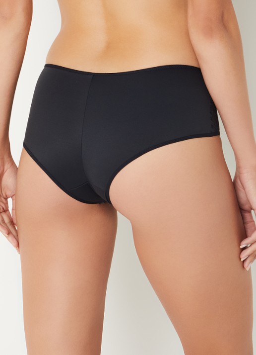Chantelle Floral Touch shorty met kant - achterkant zwart