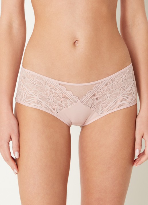 Chantelle Floral Touch shorty met kant - detail 4 oudroze