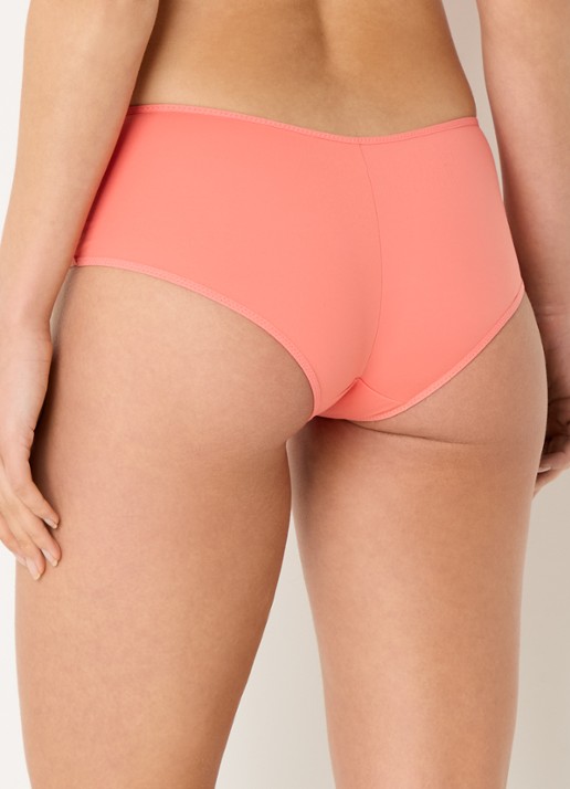 Chantelle Floral Touch shorty met kant - achterkant 5 koraalroze
