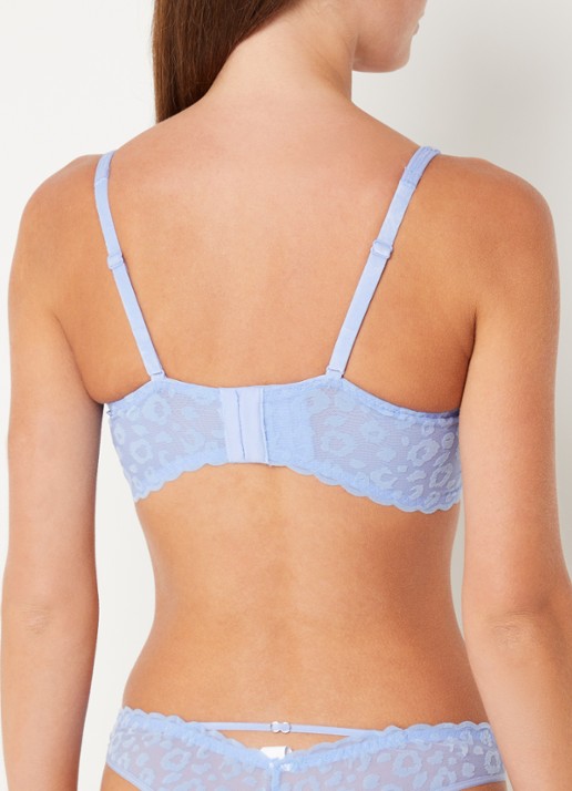 Chantelle Girls voorgevormde beugel bh met overlay van mesh - achterkant 3 lavendel