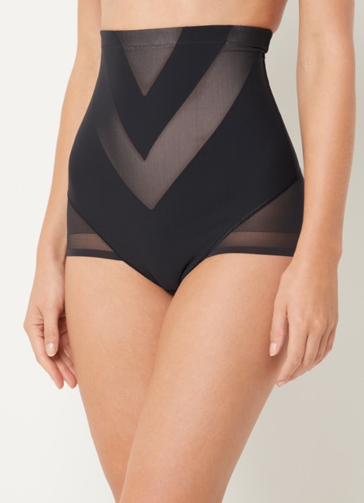 Chantelle Glam Shaping high waisted corrigerende slip - voorkant 4 zwart
