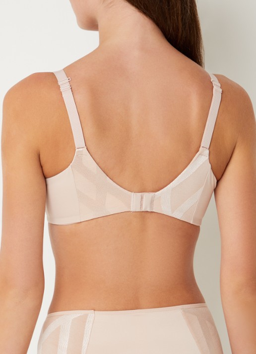 Chantelle Glaze beugel bh met overlay van mesh - achterkant 3 oudroze