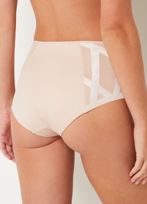 Chantelle Glaze shorty met grafische print - achterkant 3 oudroze