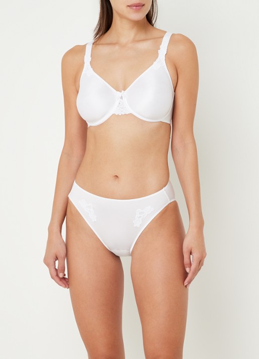 Chantelle Hedona beugel bh met kantborduring - voorkant 2 wit
