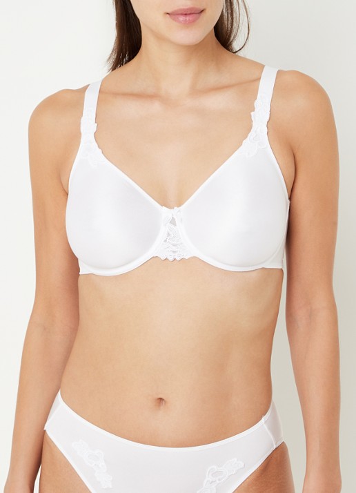Chantelle Hedona beugel bh met kantborduring - detail 3 wit