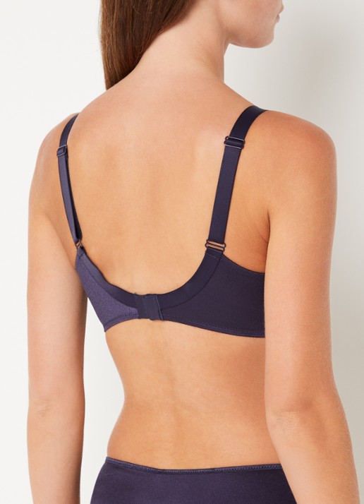 Chantelle Hedona beugel bh met kantborduring - achterkant 5 donkerblauw
