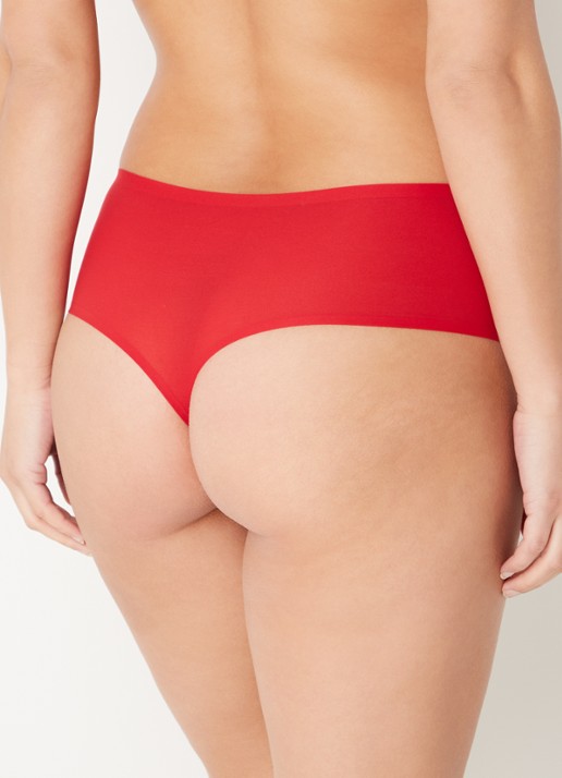 Chantelle High waisted naadloze string - achterkant rood