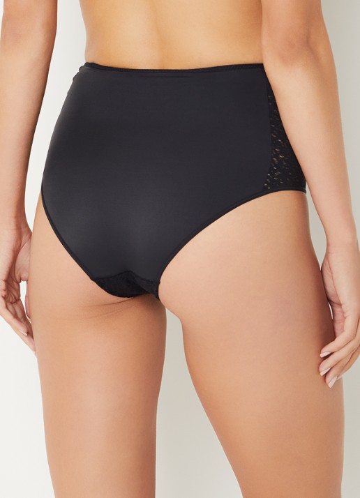 Chantelle High waisted slip met kant - achterkant zwart